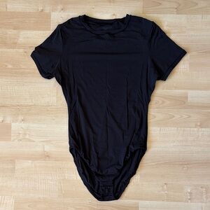 SKIMS Black Short Sleeve Bodysuit